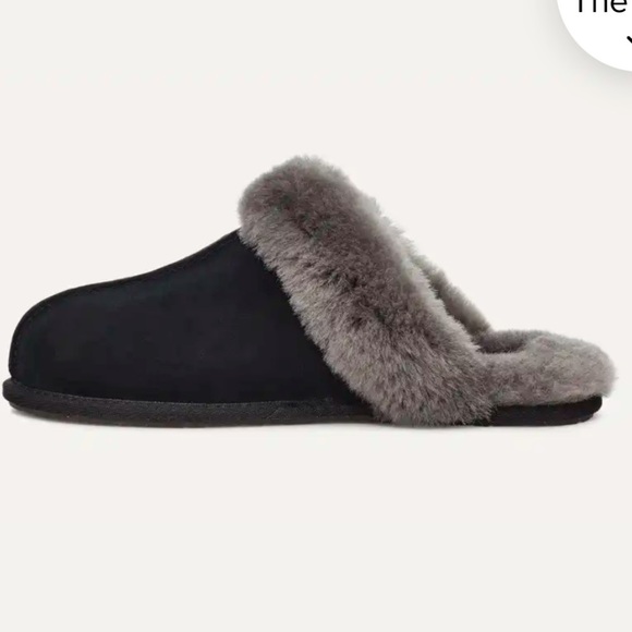 UGG Black Gray Scuffette II Slippers Sz 8 - Picture 10 of 13